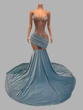 Load image into Gallery viewer, Kiara Rhinestone Glam Gown
